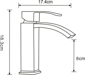 Mexen Libra R45 zestaw wannowy, czarny - 745103R45-70