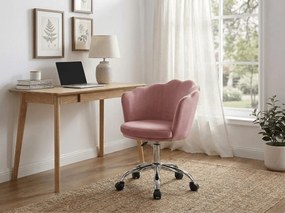 Fotel biurowy ROSE VELVET, staroróżowy