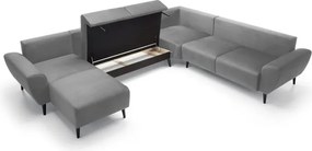 Narożnik BOSCO XL zestaw z elektryczną funkcją regulacji tkanina Monolith 85 Popielaty WERSAL