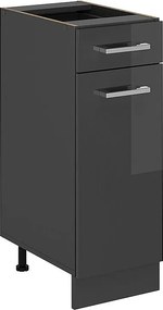 Szafka dolna do kuchni antracyt wysoki połysk 30x46x81.6 r-line