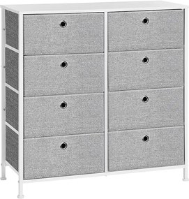 Komoda z szufladami TRENILO 80x81,5 cm, biała/szara