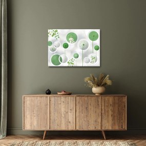 Obraz - Kwiaty w kółkach (70x50 cm)