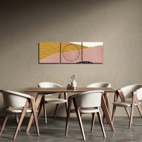 Obraz - Wschód słońca (z zegarem) (90x30 cm)