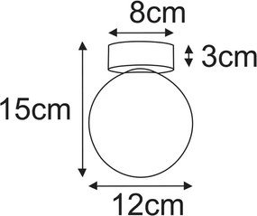 Ryflowana sufitowa lampa transparentna P0-L66
