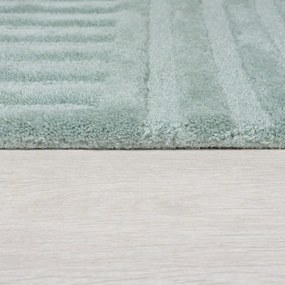 Turkusowy dywan wełniany Flair Rugs Zen Garden, 120x170 cm