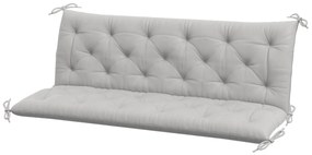 Outsunny Poduszka na Ławkę 3-Osobową 150x98x8 cm z Taśmami, Poduszka na Meble Ogrodowe i Huśtawkę Hollywoodzką, Jasnoszary