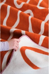 Pomarańczowy koc 150x200 cm Swirl – noo.ma