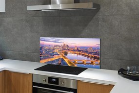 Panel szklany do Kuchni Nocna Panorama Berlina