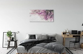 Duży obraz na płótnie Kwiaty na Deskach