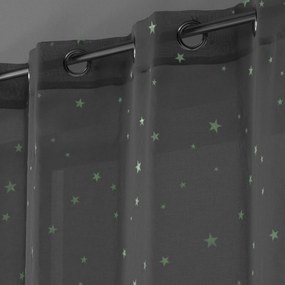 Zasłona na przelotkach ze wzorem, gwiazdki świecące w ciemności FLUO NIGHT