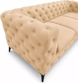 Pikowana sofa Chesterfield Moet 3 osobowa w stylu glamour