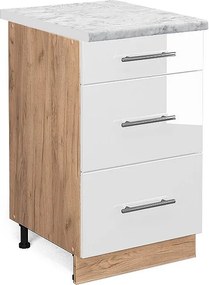 Szafka dolna do kuchni bordowa czerwień wysoki połysk 50x60x82 fame-line