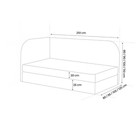 Łóżko dziecięco-młodzieżowe WIKI - 80x200