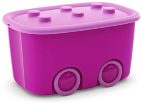 Różowy plastikowy pojemnik dziecięcy 58x39x32 cm Funny Box – KIS