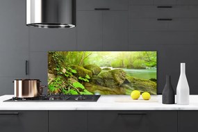 Panel Szklany do Kuchni Spokój Płynącej Wody