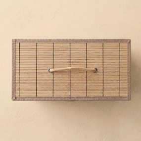 Kosz na pranie bambusowy, 40 x 19 x 57 cm