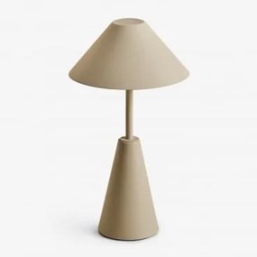 Bezprzewodowa Lampa Stołowa Led Na Zewnątrz Z Żelaza Alexis Kremowa Tapioca - Sklum