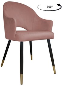Krzesło obrotowe Velvet podstawa czarno-złota MG58