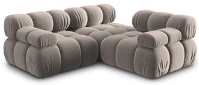 Jasnobrązowa aksamitna sofa modułowa 282 cm Bellis – Micadoni