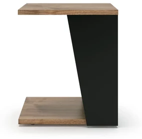 Stolik z blatem w dekorze drewna orzechowego 40x40 cm Albi – TemaHome