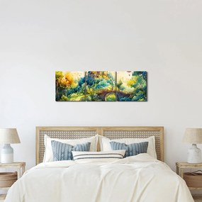 Obraz - Baśniowy zamek (z zegarem) (90x30 cm)