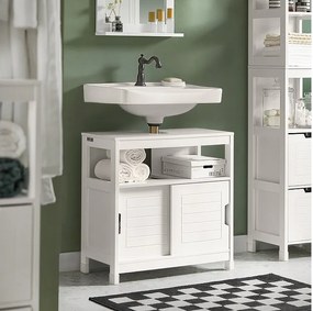 Szafka pod umywalkę do łazienki z drzwiami przesuwnymi FRG128-W