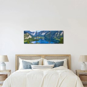 Obraz - Hallstätter See, Hallstatt, Austria (z zegarem) (90x30 cm)
