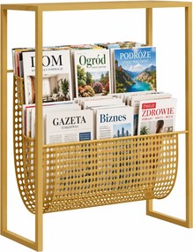 Złoty stalowy stojak na gazety N7-W46