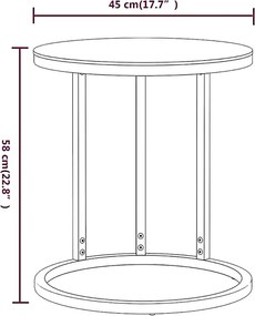 Nowoczesny stolik boczny z czarnym blatem - Moonlight