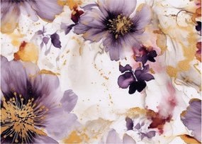 Obraz na szkle - Kwiaty akwarelowe (70x50 cm)