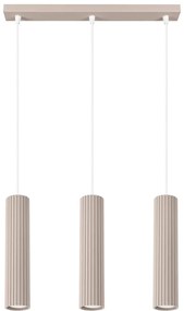 Loftowa potrójna lampa wisząca taupe W8-T29