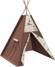 Tipi kolor beżowy tkanina wzorzysta