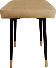 Taboret MAX tkanina Welur stelaż metalowy STOŁEK LOFT : Kolor nogi - Czano-złota stożek, Kolor tkaniny - VELVET - MG06, Typ tkaniny - Velvet