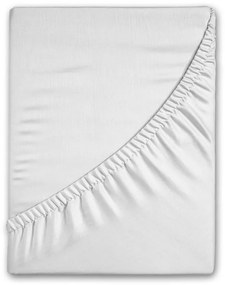 Białe flanelowe prześcieradło z gumką 140x200 cm – Good Morning