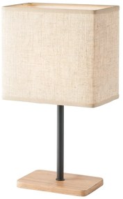 Czarno-naturalna lampa stołowa z tekstylnym kloszem (wysokość 30 cm) Kate – Fischer & Honsel