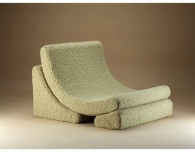 Zielony fotel dziecięcy z materiału bouclé Moon – Wigiwama