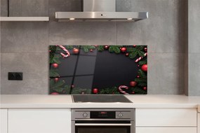 Panel szklany do Kuchni Świąteczne Słodycze i Bombki