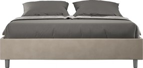 Łóżko bez stelaża tapicerowane 160x210 microfibra Piaskowy Azelia