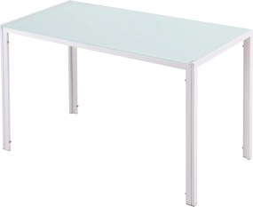 HOMCOM Stół jadalny Stół kuchenny duży stół, nowoczesny design, 120 cm x 60 cm x 75 cm, Biały