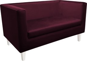 Sofa Monaco : Kolor nogi - Biała, Kolor tkaniny - VELVET - MG02, Typ tkaniny - Velvet, Wysokość nogi - 20 cm