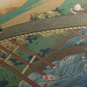 Obraz - Katsushika Hokusai, Ariwara no Narihirafrom the series One Hundred, Poems Explained by the Nurse (Hyakunin isshu uba ga etoki), reprodukcje (z (90x30 cm)