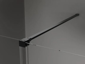 Mexen Velar ścianka prysznicowa rozsuwana Walk-in 75 x 200 cm, transparent 8 mm, czarna - 871-075-000-03-70