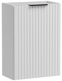 Szafka wisząca biała ryflowane fronty z białą umywalką 40 x 22 cm ASTROS White