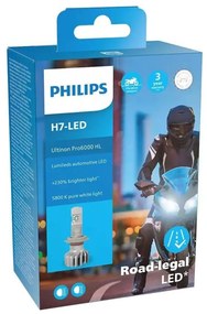 LED Żarówka motocyklowa Philips 11972 U6000 X1 H7 PX26d/20W/12V 5800K