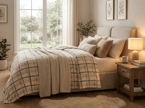 Mikropluszowy koc PLAID, kremowy Rozmiar: 150 x 200 cm