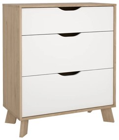 Biało-naturalna komoda w dekorze dębu 79x92x40 cm Ikast – Tvilum