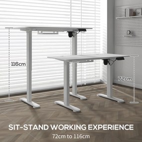 Vinsetto Elektryczne biurko regulowane, 120x60x72-116cm, Białe