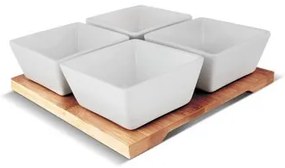 Lamart LT9018 5-częściowy zestaw do serwowania Bamboo, 19 x 19 cm