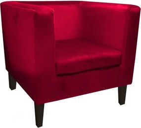 Fotel Monaco tkanina Welur : Kolor nogi - Venge, Kolor tkaniny - VELVET - MG31, Wysokość nogi - 20 cm