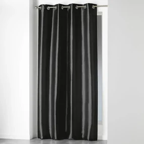 Czarna zasłona z mikrosatyny 140x240 cm Shana – douceur d'intérieur